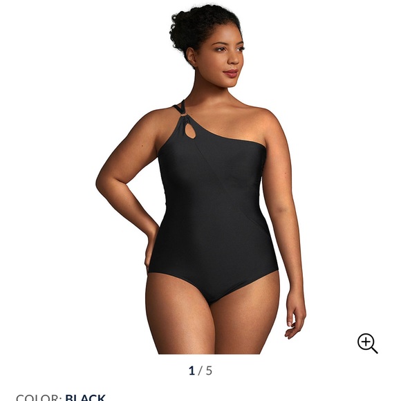NWT Lands’ End Tummy Control Two Tone One Piece Bathing Suit 20W - Picture 7 of 8